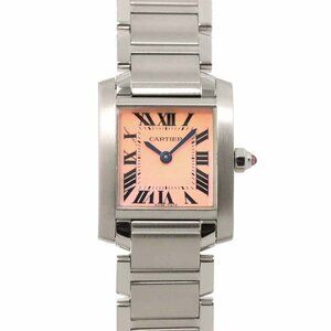 Cartier Tank Francaise SM W51028Q3 Quartz Pink Shell Dial Ladies 90263735
